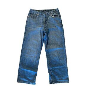 WILD FABLE Medium Wash Wide Leg Crop Jeans Size 10